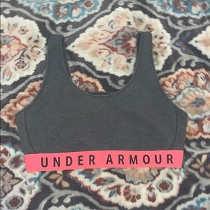 Grey underarmour sports bra